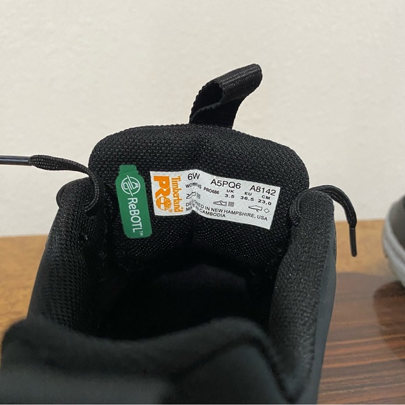 Timberland Pro Setra composite Toe Women's Work Sneakers Size 6 Wide Black/Pink - Picture 7 of 11